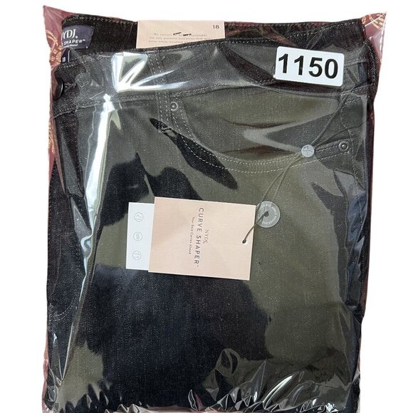 NYDJ NEW Sheri Slim Curve Shaper Womens 18 Jeans Black Denim Stretch Capsule - Picture 14 of 14